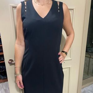 Calvin Klein Black Sleeveless Midi Dress